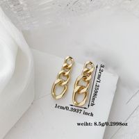1 Pair Elegant Lady Modern Style Solid Color Alloy Drop Earrings sku image 1