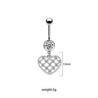 1 Piece Lip Rings Cute Retro Shiny Heart Shape Flower 316L Stainless Steel  Alloy Plating Inlay Rhinestones Glass White Gold Plated Gold Plated main image 9