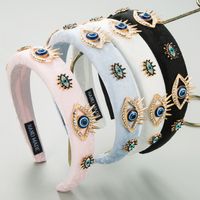 Women's Casual Modern Style Classic Style Eye Alloy Cloth Inlay Rhinestones Hair Band main image 1