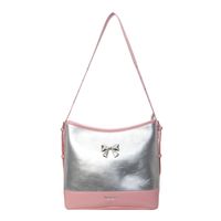 Women's Medium Pu Leather Solid Color Bow Knot Classic Style Streetwear Zipper Shoulder Bag sku image 3