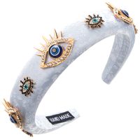 Women's Casual Modern Style Classic Style Eye Alloy Cloth Inlay Rhinestones Hair Band sku image 2