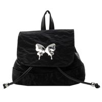 Waterproof 10-Inch Solid Color Butterfly Casual Street Women's Backpack sku image 1