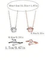 Lady Classic Style Commute Flower 201 Stainless Steel Inlay Artificial Diamond Women's Jewelry Set main image 2
