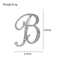 De Base Style Moderne Style Classique Lettre Alliage Incruster Strass Unisexe Broches main image 4