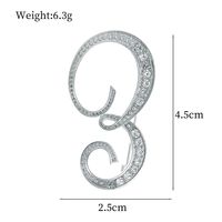 De Base Style Moderne Style Classique Lettre Alliage Incruster Strass Unisexe Broches sku image 5