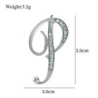 De Base Style Moderne Style Classique Lettre Alliage Incruster Strass Unisexe Broches sku image 16