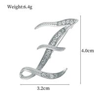 De Base Style Moderne Style Classique Lettre Alliage Incruster Strass Unisexe Broches sku image 26