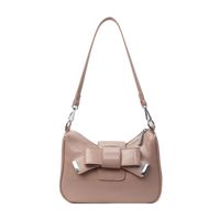 Femmes Moyen Faux Cuir Couleur Unie Style Vintage Vêtement De Rue Noeud Papillon Fermeture Éclair Sac Sous Les Bras sku image 3