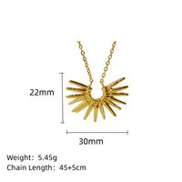 304 Stainless Steel Basic Modern Style Classic Style Plating Sun Solid Color Pendant Necklace main image 2