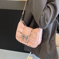 Women's Medium Pu Leather Solid Color Bow Knot Streetwear Zipper Underarm Bag main image 4