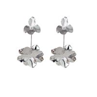 1 Pair Simple Style Flower Plating Iron Drop Earrings main image 6