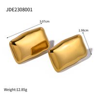 304 Stainless Steel 18K Gold Plated IG Style Simple Style Geometric Ear Studs sku image 9