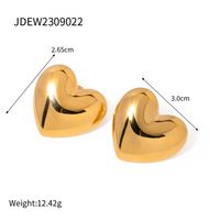 304 Stainless Steel 18K Gold Plated IG Style Simple Style Geometric Ear Studs sku image 4