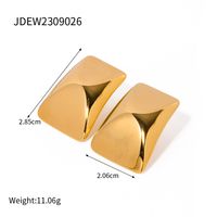 304 Stainless Steel 18K Gold Plated IG Style Simple Style Geometric Ear Studs sku image 5