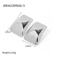 304 Stainless Steel 18K Gold Plated IG Style Simple Style Geometric Ear Studs sku image 2