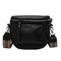 Women's Small Pu Leather Solid Color Classic Style Square Zipper Saddle Bag sku image 3