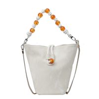 Women's Small Pu Leather Solid Color Basic Classic Style Lock Clasp Bucket Bag sku image 2