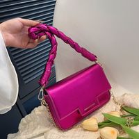 Mujeres Medio Cuero Sintético Color Sólido Elegante Estilo Vintage Hebilla Magnética Bolso Cuadrado main image 7