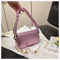 Mujeres Medio Cuero Sintético Color Sólido Elegante Estilo Vintage Hebilla Magnética Bolso Cuadrado sku image 4