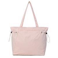 Women's Medium Nylon Solid Color Basic Classic Style Zipper Tote Bag sku image 1