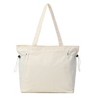 Women's Medium Nylon Solid Color Basic Classic Style Zipper Tote Bag sku image 2
