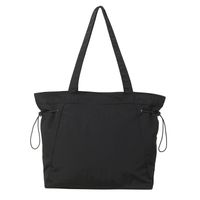 Women's Medium Nylon Solid Color Basic Classic Style Zipper Tote Bag sku image 4
