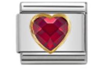 1 Piece Stainless Steel Rhinestones Heart Shape Flower Polished Beads sku image 1