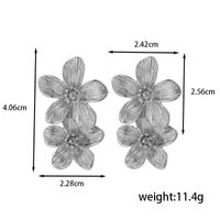 1 Pair IG Style French Style Modern Style C Shape Flower 304 Stainless Steel Titanium Steel Drop Earrings main image 4