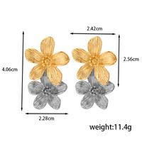 1 Pair IG Style French Style Modern Style C Shape Flower 304 Stainless Steel Titanium Steel Drop Earrings main image 3