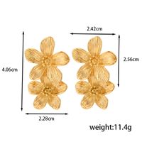 1 Pair IG Style French Style Modern Style C Shape Flower 304 Stainless Steel Titanium Steel Drop Earrings main image 2