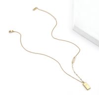 Ferroalloy (201 Stainless Steel) 18K Gold Plated Simple Style Polishing Plating Solid Color Pendant Necklace main image 3