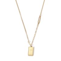 Ferroalloy (201 Stainless Steel) 18K Gold Plated Simple Style Polishing Plating Solid Color Pendant Necklace main image 2