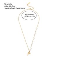 Natural Stone Titanium Steel 18K Gold Plated IG Style Fairy Style Simple Style Polishing Inlay Fish Tail Natural Stone Pendant Necklace main image 2