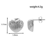 1 Paar IG-Stil Elegant Französische Art Geometrisch Herzform Einfarbig Edelstahl 304 Titan Stahl main image 6