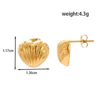 1 Pair IG Style Elegant French Style Geometric Heart Shape Solid Color 304 Stainless Steel Titanium Steel sku image 1