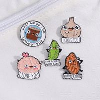 Cartoon Style Cowboy Style Vegetable Alloy Stamping Stoving Varnish Plating Women's Brooches main image 2