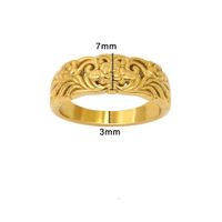 304 Stainless Steel 18K Gold Plated Simple Style Classic Style Geometric Rings main image 2
