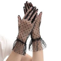 Frau Elegant Dame Braut Bogenknoten Handschuhe 1 Paar sku image 4