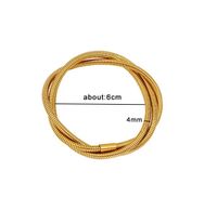 Simple Style Geometric 304 Stainless Steel 18K Gold Plated Bangle In Bulk main image 2