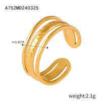 Moderner Stil Klassischer Stil Pendeln C-Form Einfarbig Titan Stahl Offener Ring In Masse sku image 3