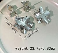 1 Pair Simple Style Flower Plating Iron Drop Earrings main image 2