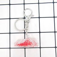 Casual Cute Spray Arylic Alloy Bag Pendant Keychain sku image 2