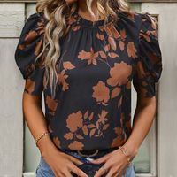 Women's T-shirt Short Sleeve Blouses Vacation Printing main image 1