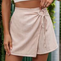 Femmes Vacances Du Quotidien Style Simple Couleur Unie Shorts main image 1