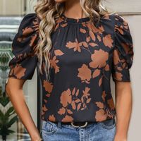 Women's T-shirt Short Sleeve Blouses Vacation Printing main image 4