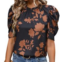 Women's T-shirt Short Sleeve Blouses Vacation Printing main image 5