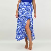 Summer Vacation Ditsy Floral Polyester Maxi Long Dress Skirts main image 4