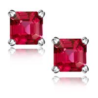 1 Pair Lady Modern Style Classic Style Square Plating Inlay Sterling Silver Zircon Ear Studs sku image 5
