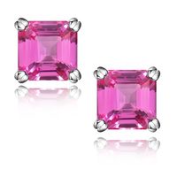 1 Pair Lady Modern Style Classic Style Square Plating Inlay Sterling Silver Zircon Ear Studs sku image 7