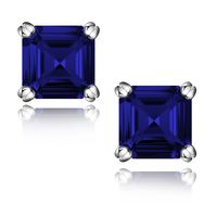 1 Pair Lady Modern Style Classic Style Square Plating Inlay Sterling Silver Zircon Ear Studs sku image 8